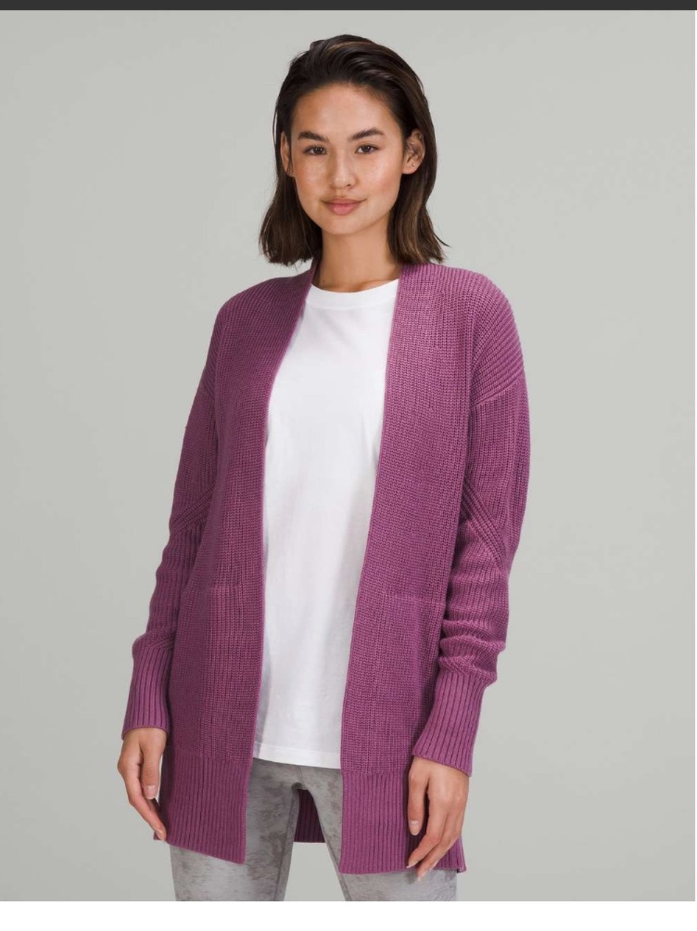 Lululemon Cashlu Sweater Wrap in Vintage Plum